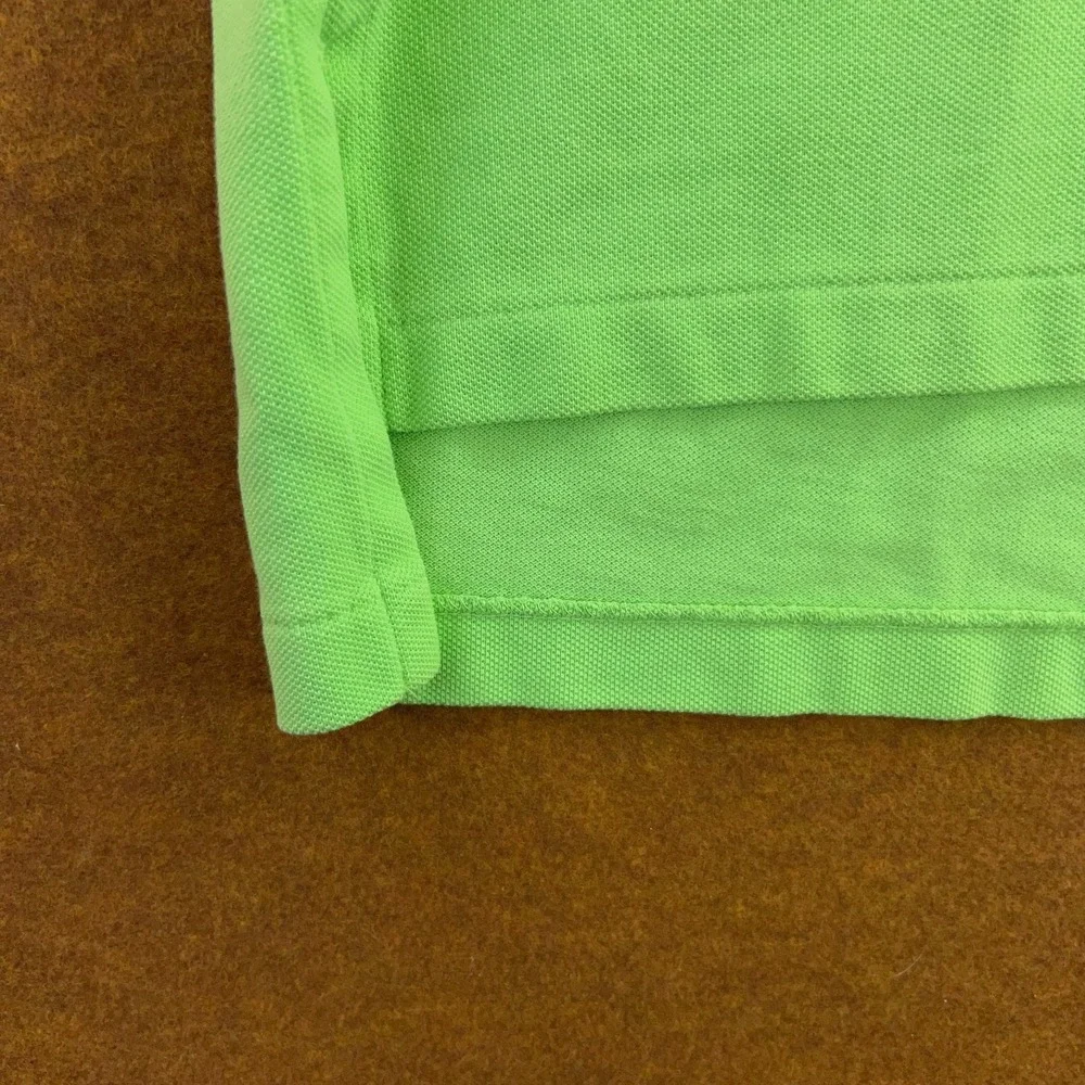 Polo By Ralph Lauren Mens X-Large Tall Green Cotton Logo Hi Low Hem Polo Shirt